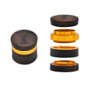 Handamde Wood 2 parts 60mm herb grinder weed grinder rosewood&Aluminum herb crusher custom logo smoking accessories